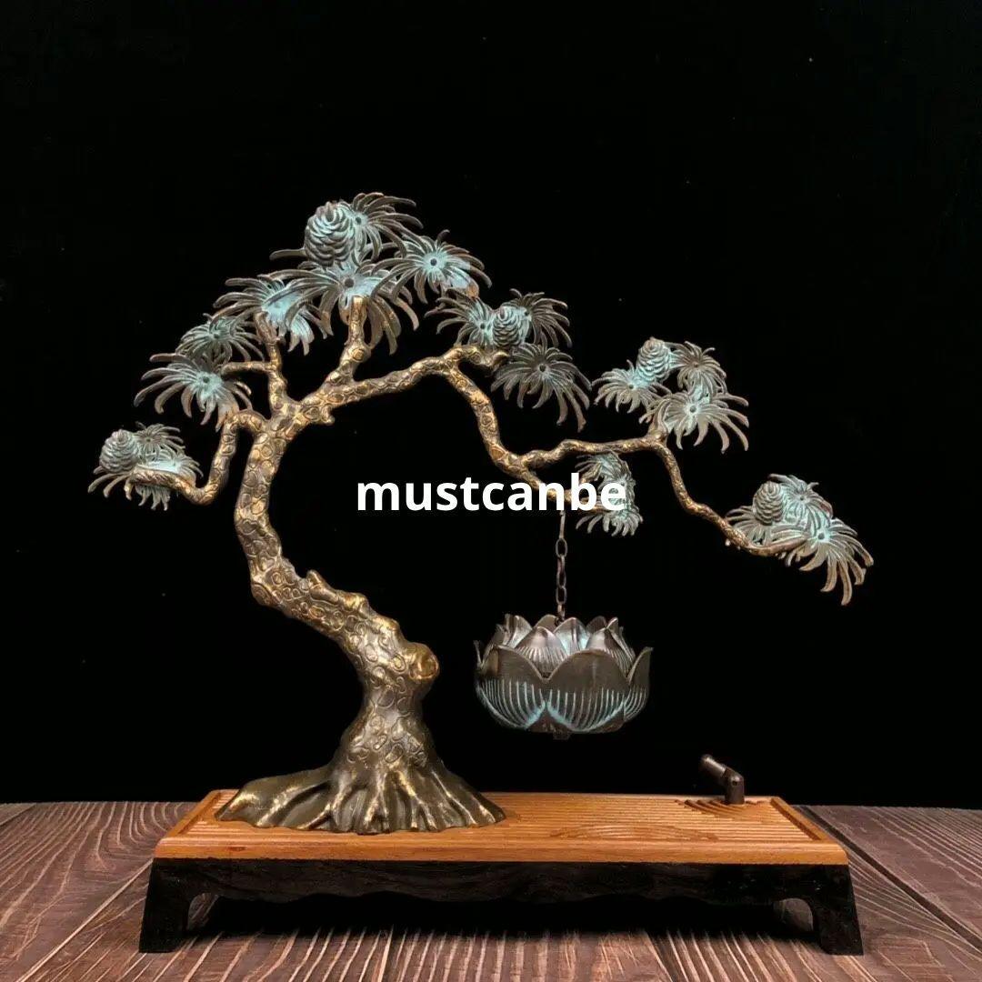 銅器 弔炉 大樹蓮華弔炉 室内薫香炉 香道具 工芸品 置物