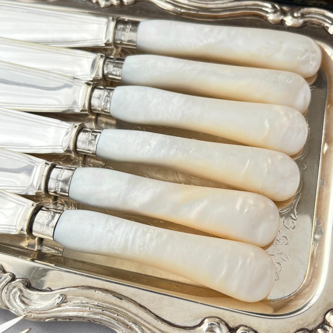 【John Biggin】【白蝶貝/純銀継手 】 マザーオブパール