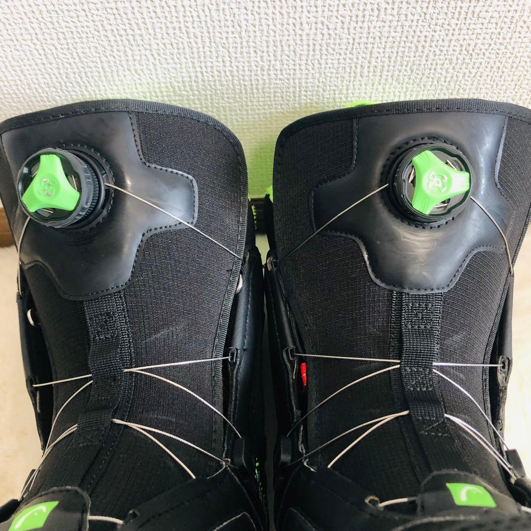 head STRIKE BOA スノーボードブーツ ブラック グリーン ボア