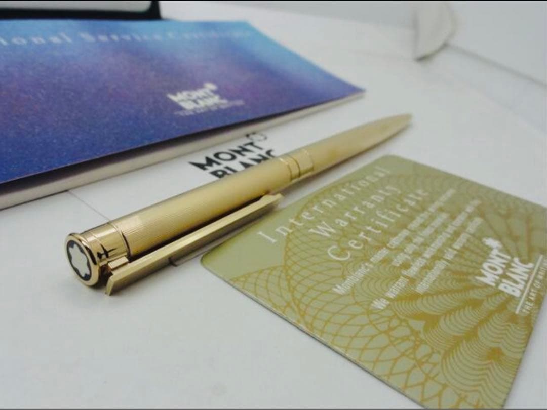 金運を呼ぶ黄金総金張り！　モンブラン　★稀少な未使用ノブレス・ドウエ