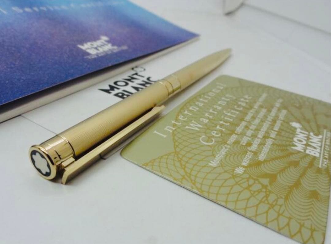 金運を呼ぶ黄金総金張り！　モンブラン　★稀少な未使用ノブレス・ドウエ