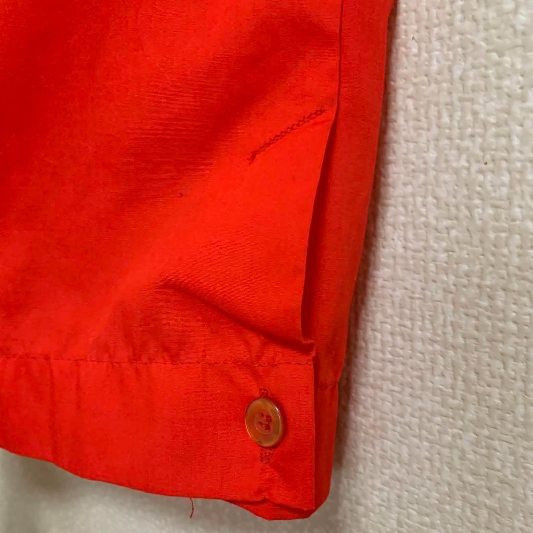 美古着 70s KingLouie　キングルイ　ボーリングシャツ　レッド　Ｌ相当