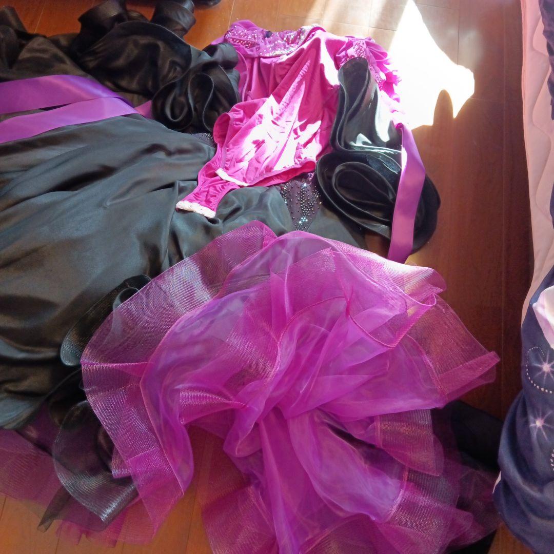 社交ダンススタンダードドレス （M〜Ｌサイズ）ピンクと黒グラデーション