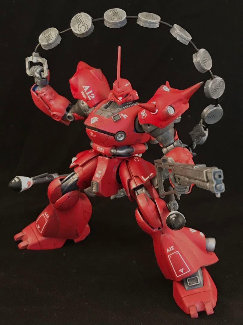 ガンプラ1/144赤いケンプファーHGモノアイLEDマグネット独立点灯ジャンク