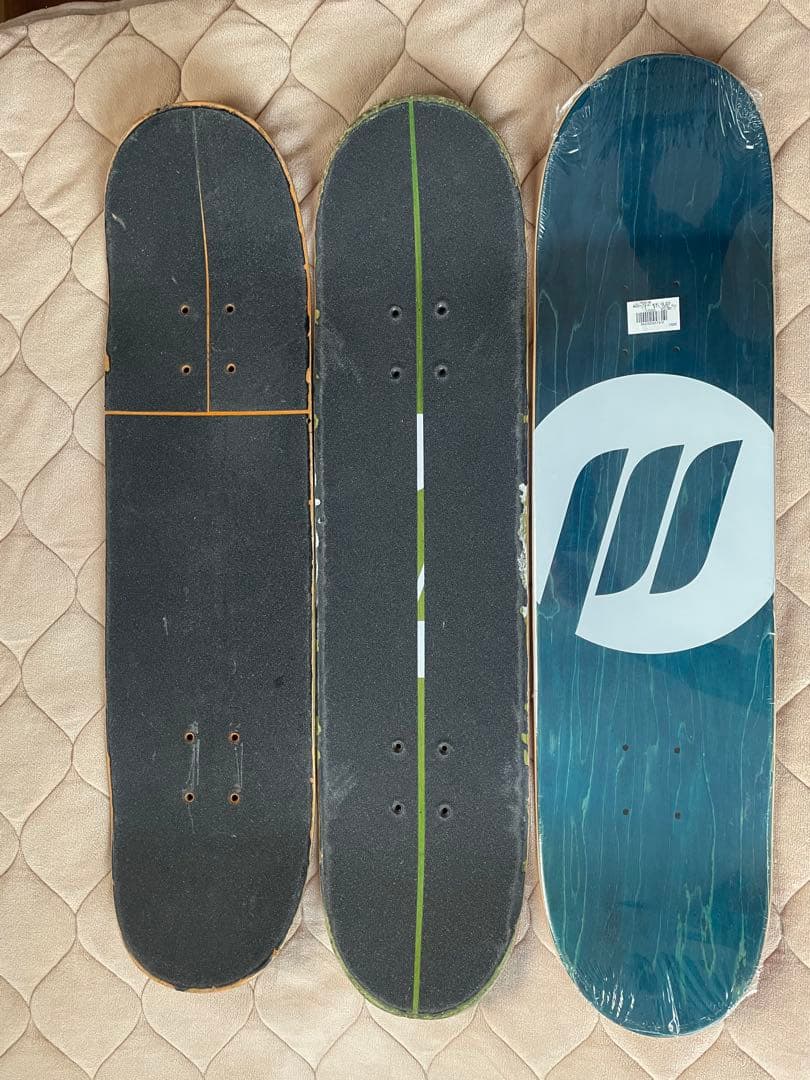 スケートボードデッキ7.5キッズ用新品1枚中古2枚=合計3枚