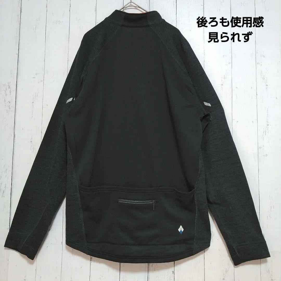ほぼ新品　モンベル　メリノウールプラス　サイクルジャージ　冬季　中厚手　黒　ＸＬ