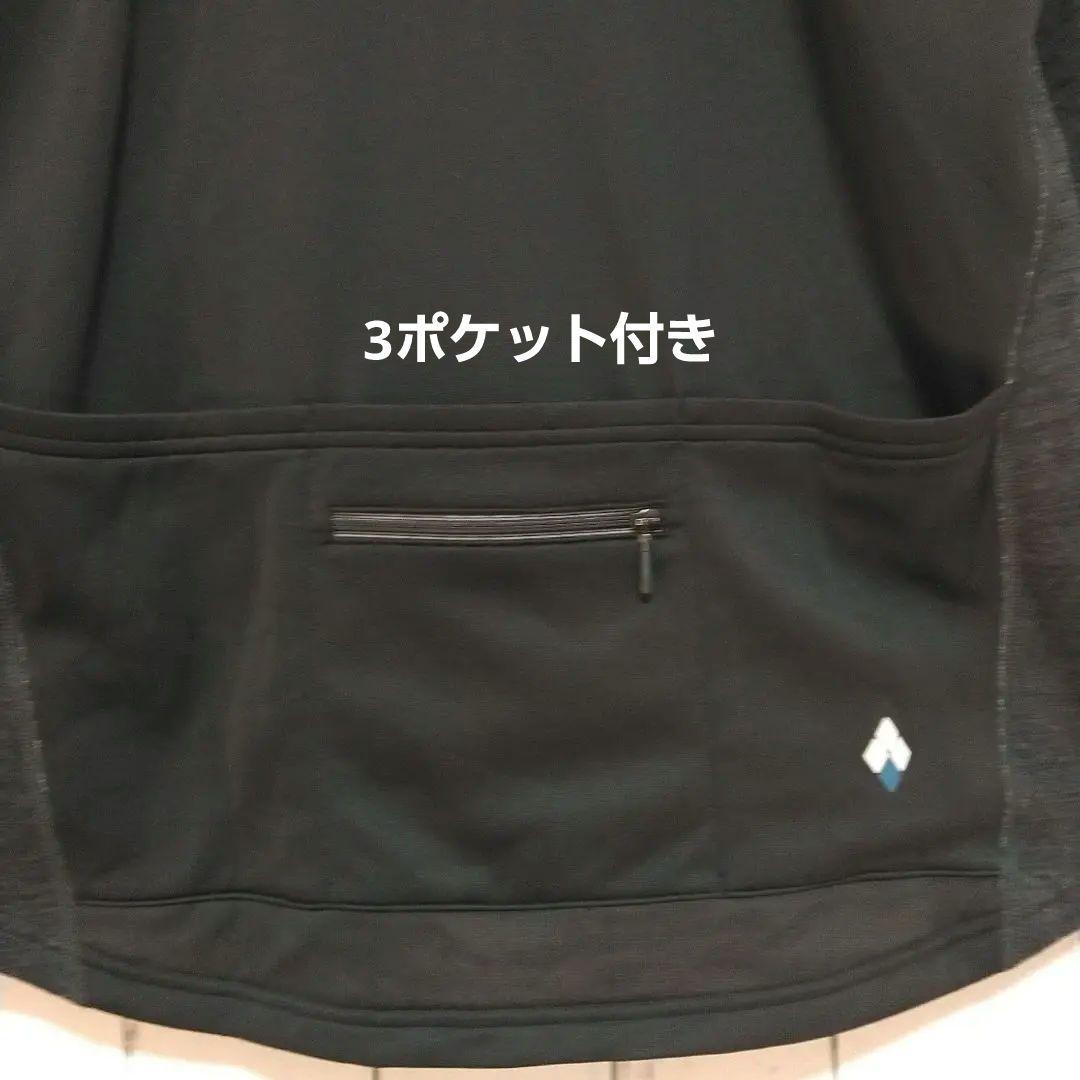 ほぼ新品　モンベル　メリノウールプラス　サイクルジャージ　冬季　中厚手　黒　ＸＬ