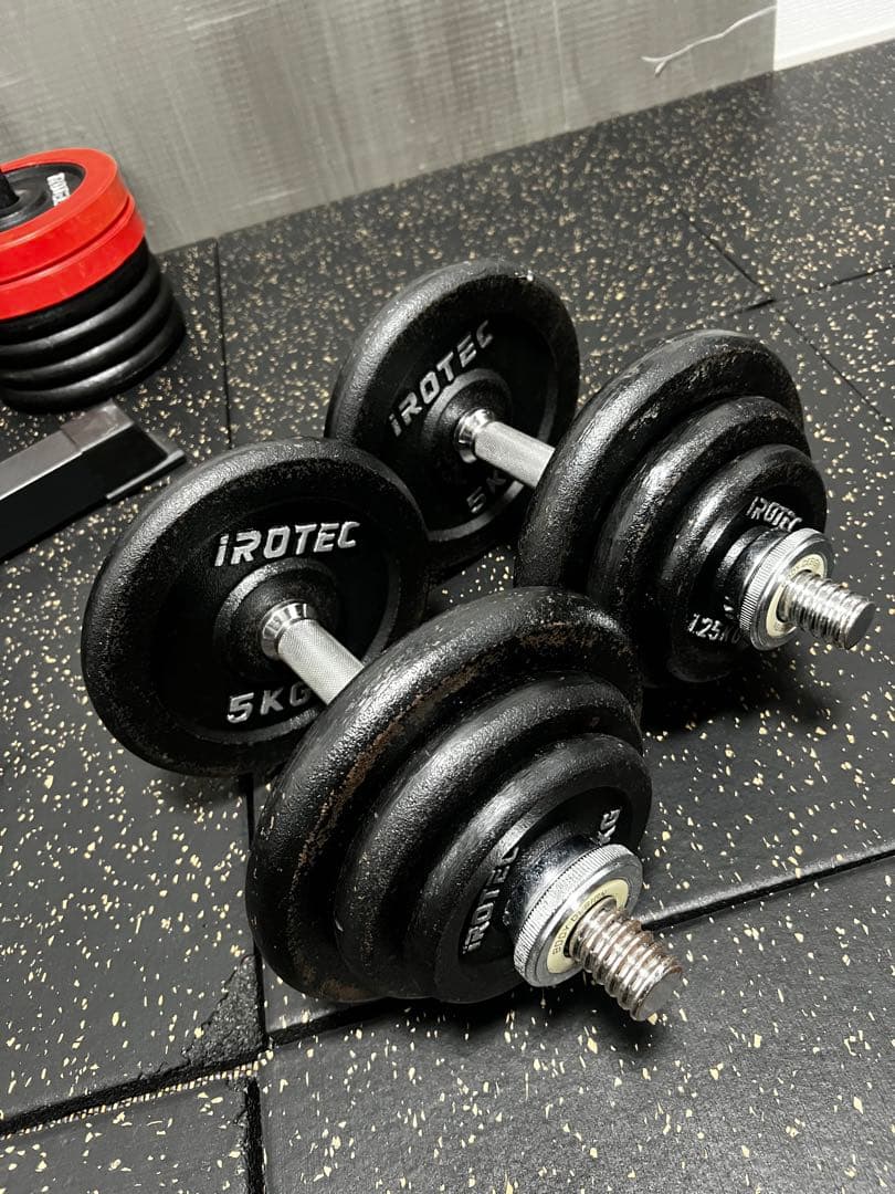 群馬県からホームジム一式 まとめ売り IROTEC可変式ダンベル＋プレートツリー