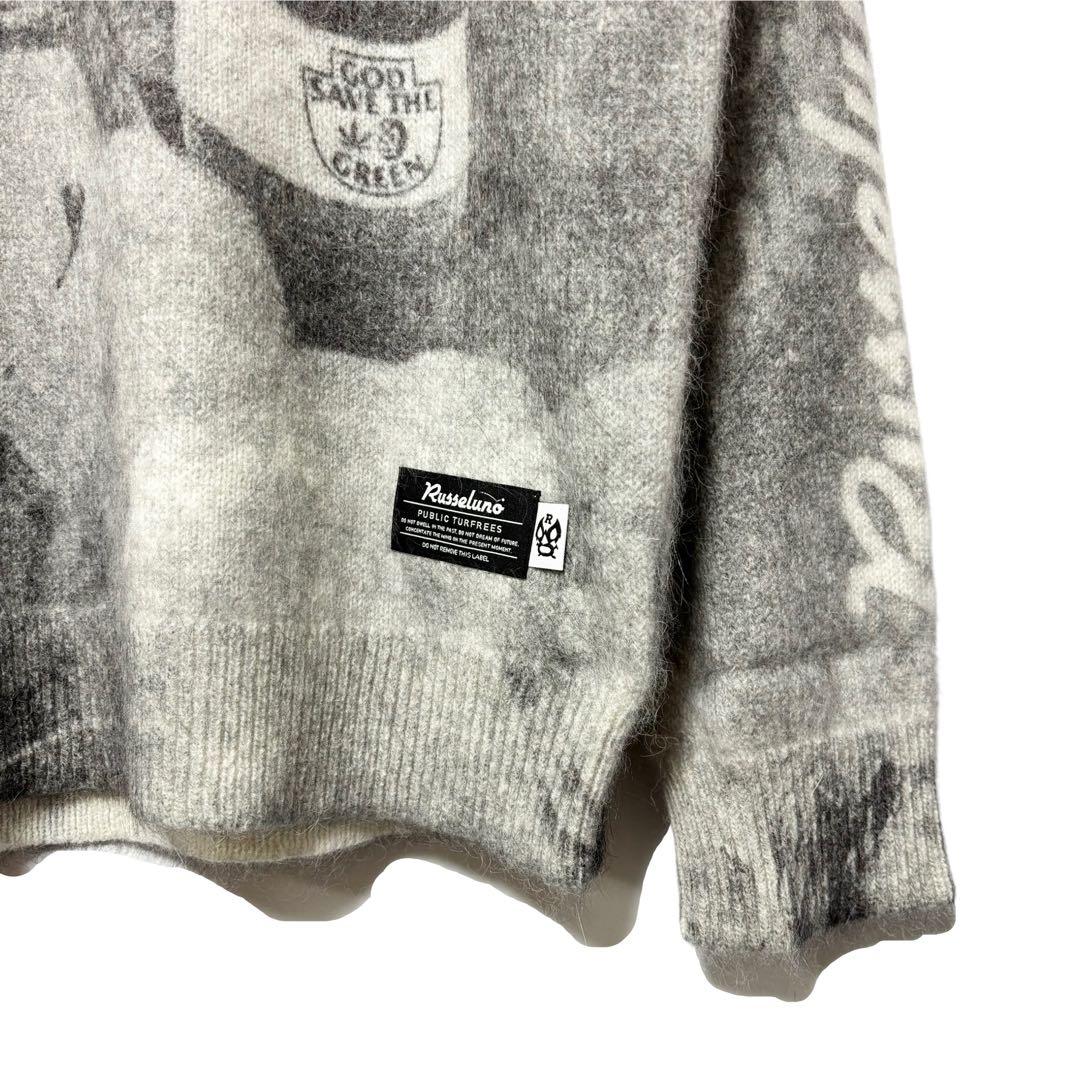 新品 ラッセルノ ゴルフ グラフィック ニット セーター ブラック XL 6