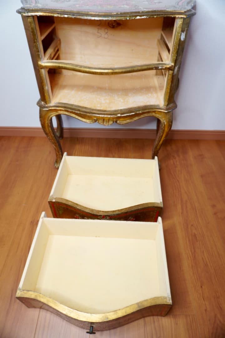 フランスアンティーク サイドチェスト 猫脚 シノワズリ