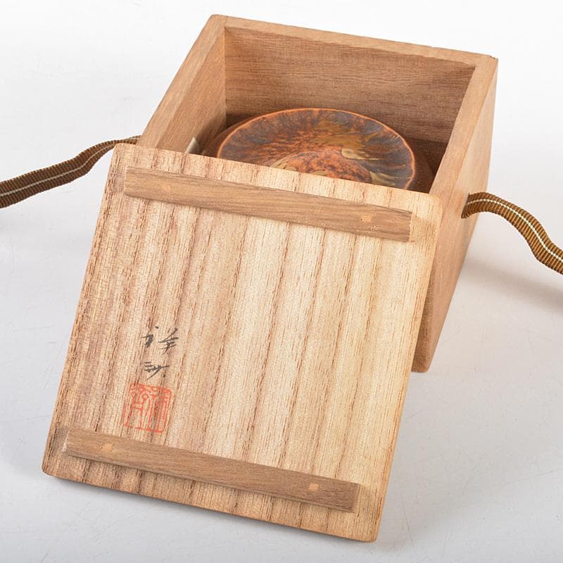 茶道具　祥斎作　宗博作　鳥蒔絵　竹香合　共箱　M　R5720