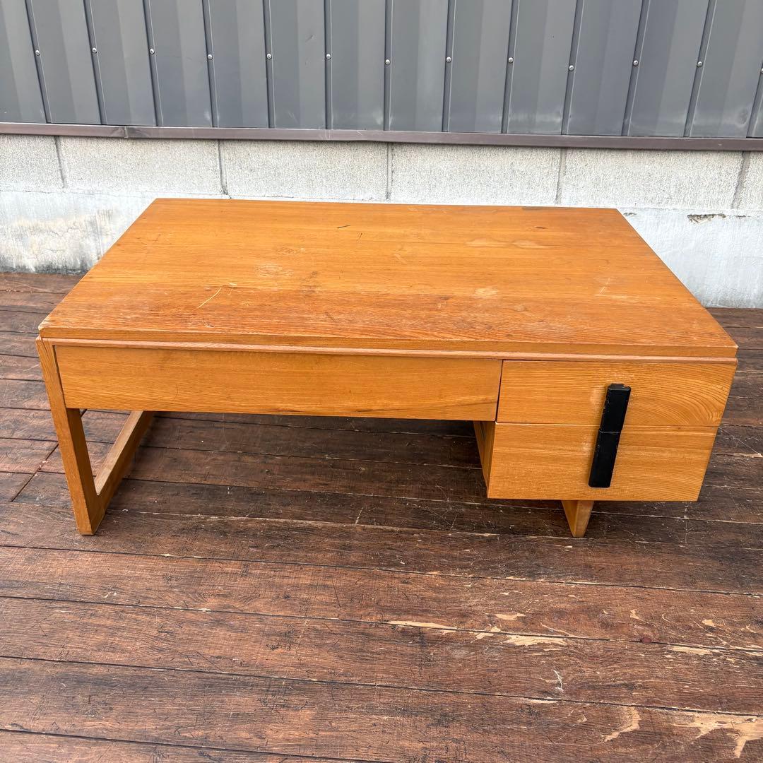 昭和レトロ 古家具 木製文机 引き出し付き座卓 書斎机 ビンテージ ヴィンテージ