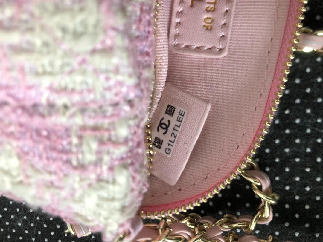 ショルダーバッグ　ツイード　ノベルティー　ピンク　綺麗　おしゃれ