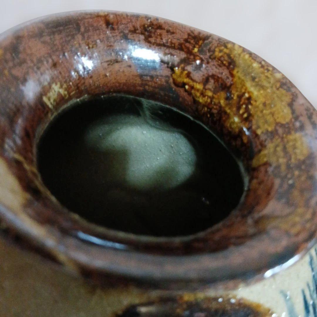 やちむん、レトロヴィンテージ、古い琉球龍坪、珍品、迫力あり