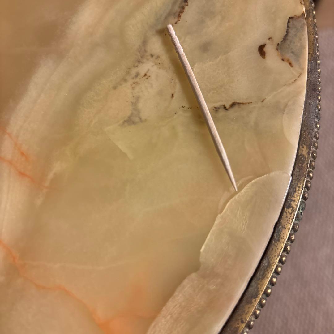 アンティーク家具 大理石 2段円形 サイドテーブル