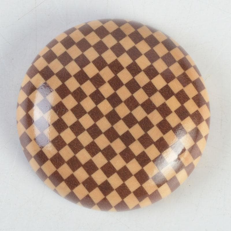 茶道具　鷹の巣　箱根寄木細工　香合　箱付　V　9679