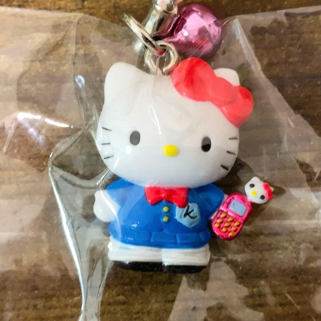 【激レア】ハローキティ 帰宅部 体育会系　根付　ストラップ　携帯電話　ガラケー