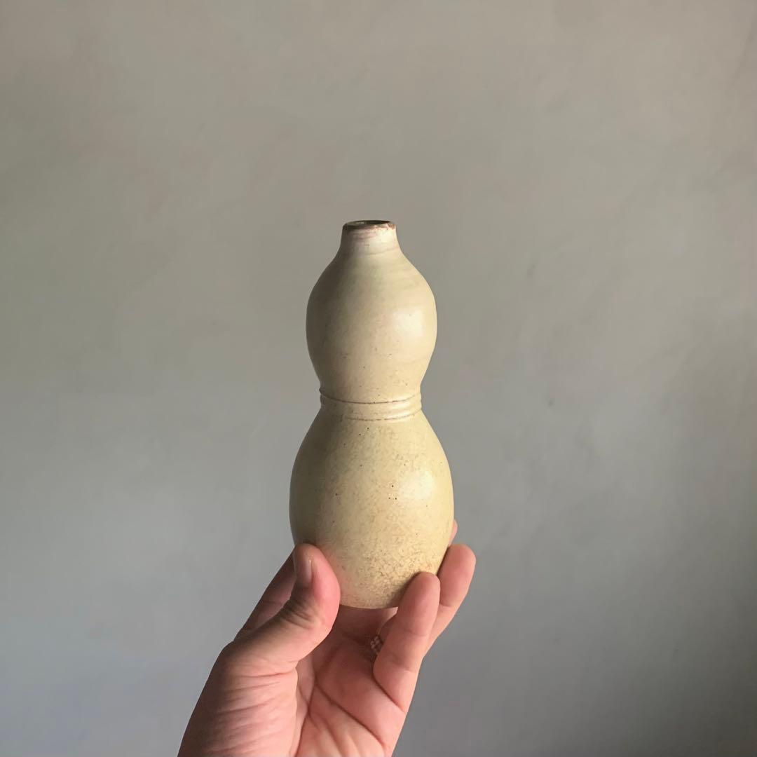 白丹波的 瓢形 白釉徳利 酒器 古美術 古道具 アンティーク