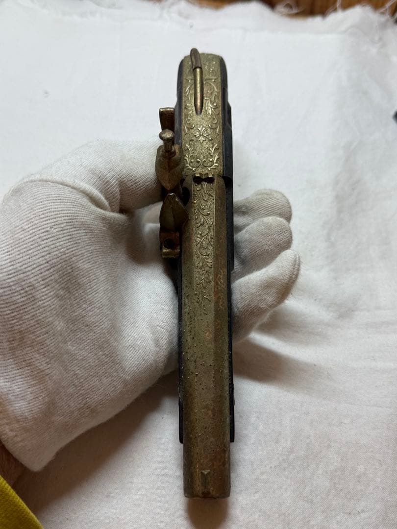 西郷隆盛像 置物 昭和レトロ 火縄銃 モデルガン 置物