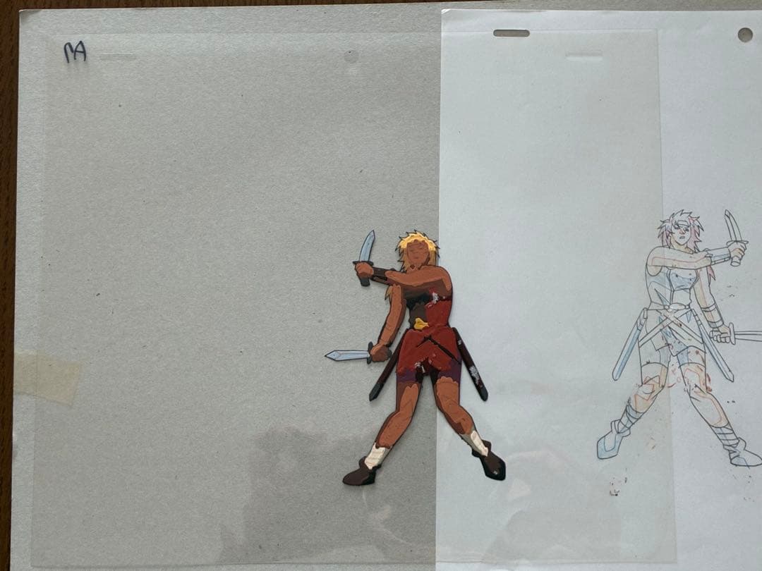 【貴重】ロードス島戦記　英雄騎士伝　手書きセル画＋コンテセット 6枚まとめ売り