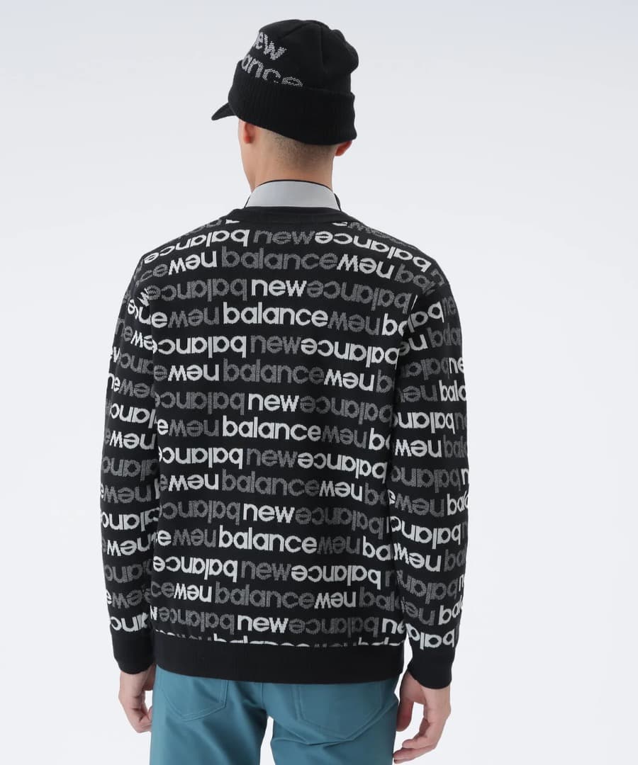 New Balance　アップサイドダウンロゴボーダー　 吸湿発熱 ニット【L】