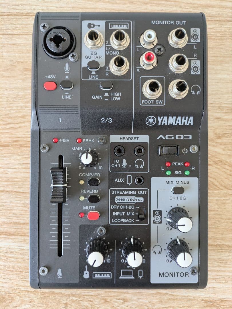 YAMAHA AG03MK2 B オーディオインターフェイス　ブラック