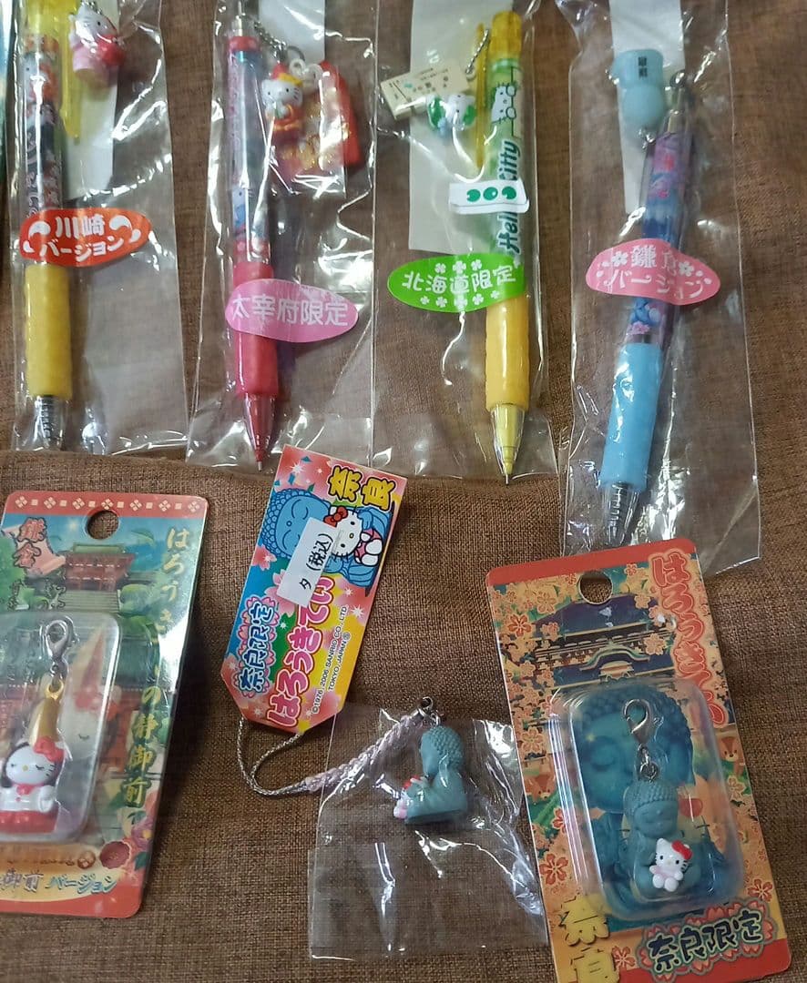 SANRIO☆幸運☆開運☆縁起☆神社☆根付けストラップ&シャープペン☆ボールペン