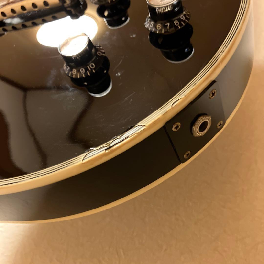 Burny レスポールカスタムタイプ ブラック×シルバー 整備済 メンテ済