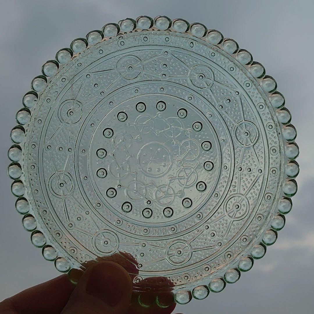 【ご成約】淡路珉平焼 ターコイズブルー 陽刻 花文様 7寸皿と骨董の器 おまとめ