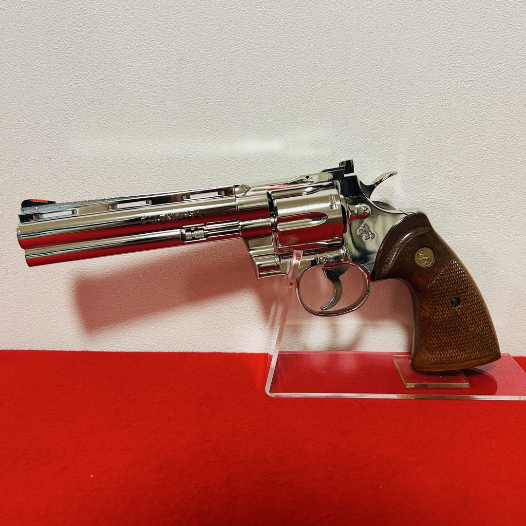 【Rモデル】 タナカ コルトパイソン　ニッケルフィニッシュ　6インチ ガスガン