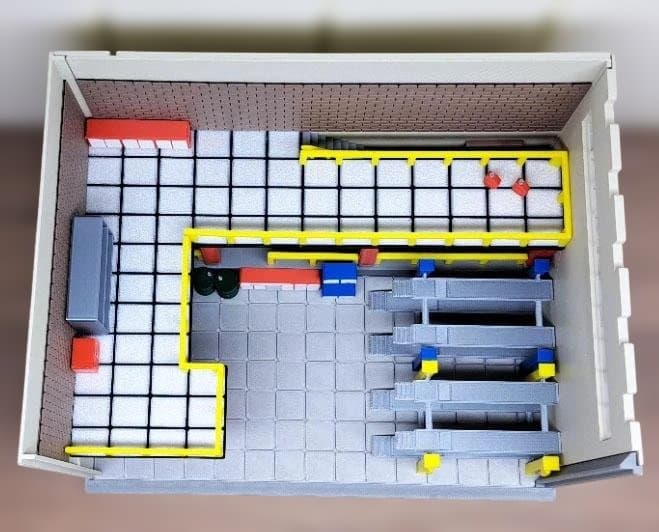 1/64サイズ■ミニカー用ジオラマ■大型ガレージ■トミカ・ホットウィール等