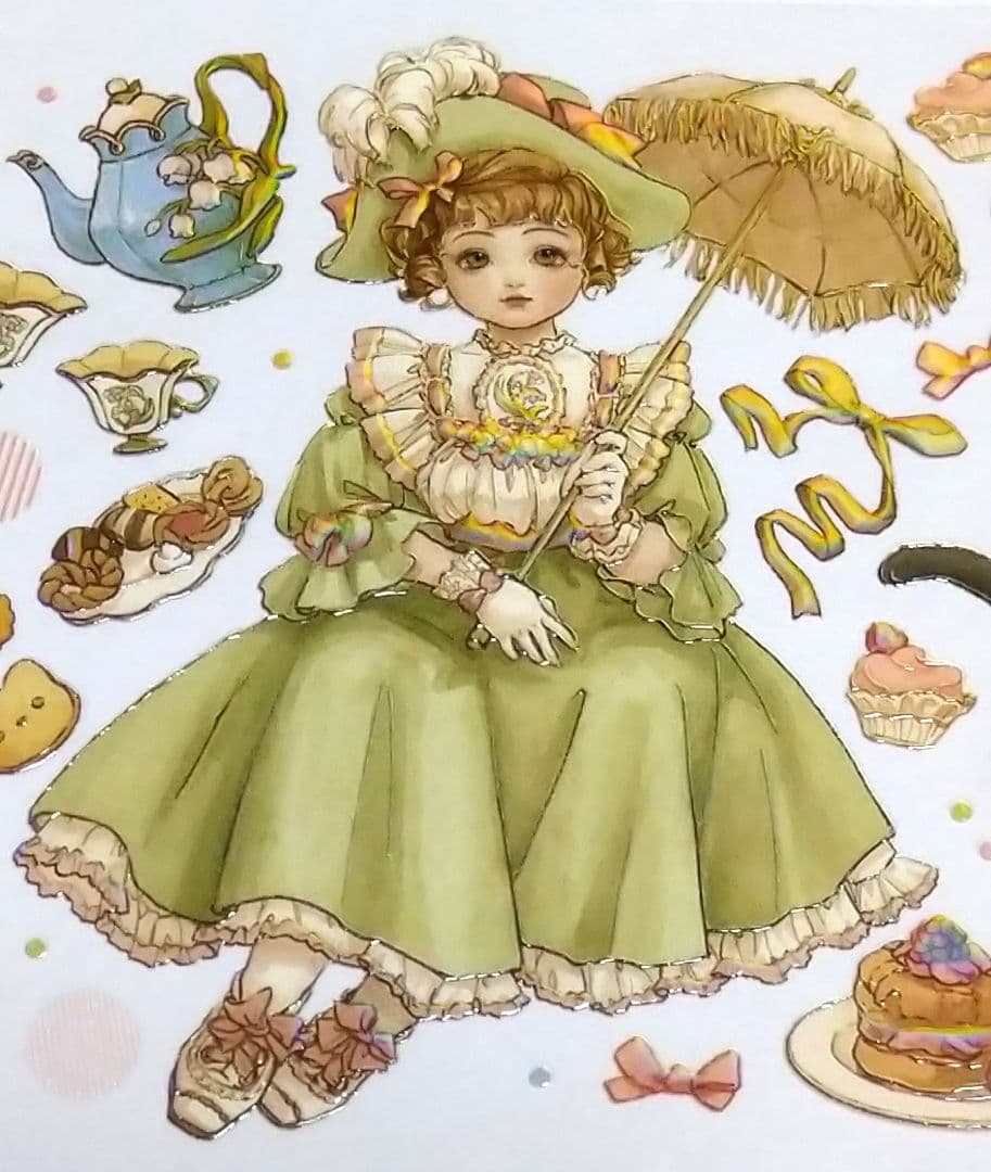 のこり２✩SALE✩J198＃朵拉的玩偶屋(炫彩)切り売り海外人物マステ女の子