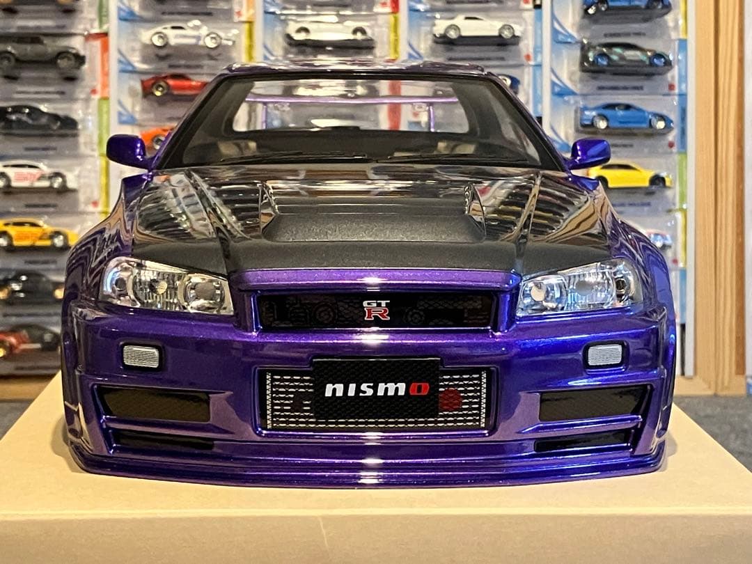 タミヤラジコン日産スカイラインGT-R R34 塗装済 スペアボディメタリック紫