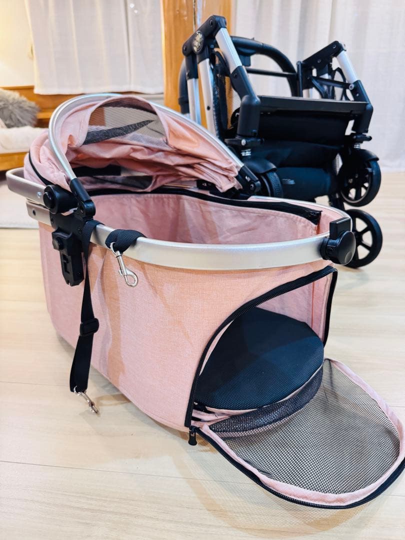 Kenyone ペットカート 分離型 折りたたみ　ピンク
