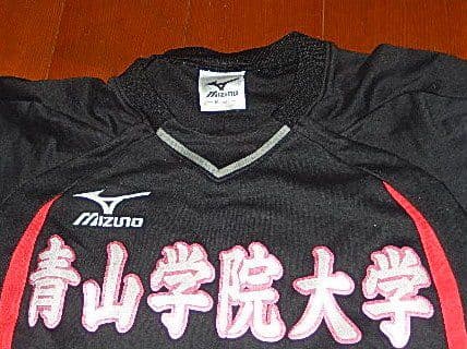 使用品　青山学院大学 wappen 加工 ゲーム シャツ 長袖シャツ 希少