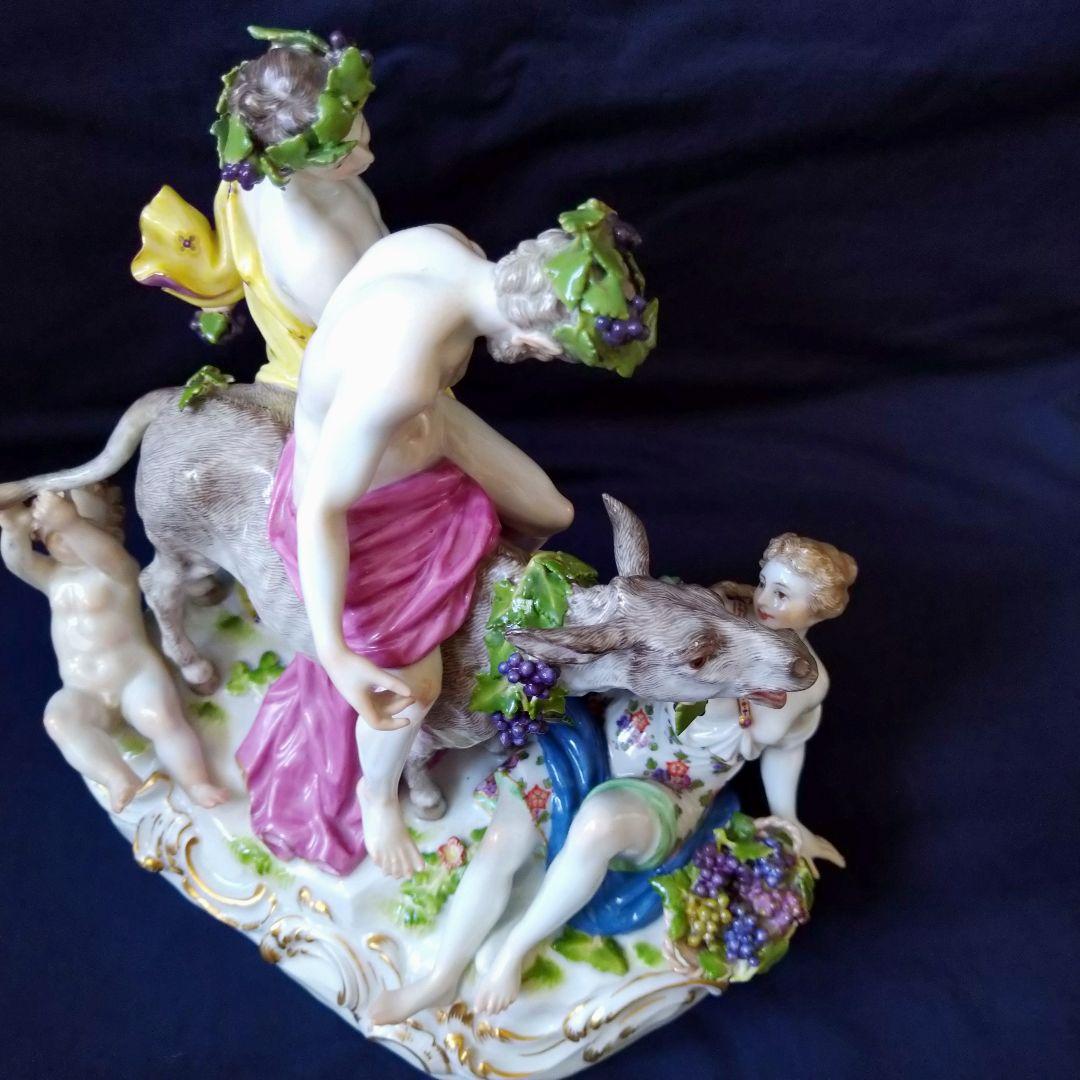 ✤1924年以前マイセン（Meissen）『ロバに乗るシレナス』