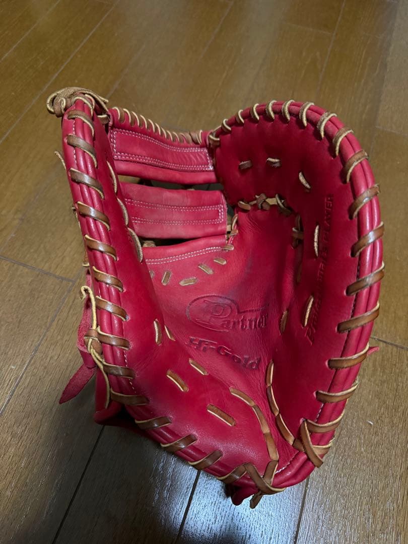 ハイゴールド 軟式用ファーストミット レッド