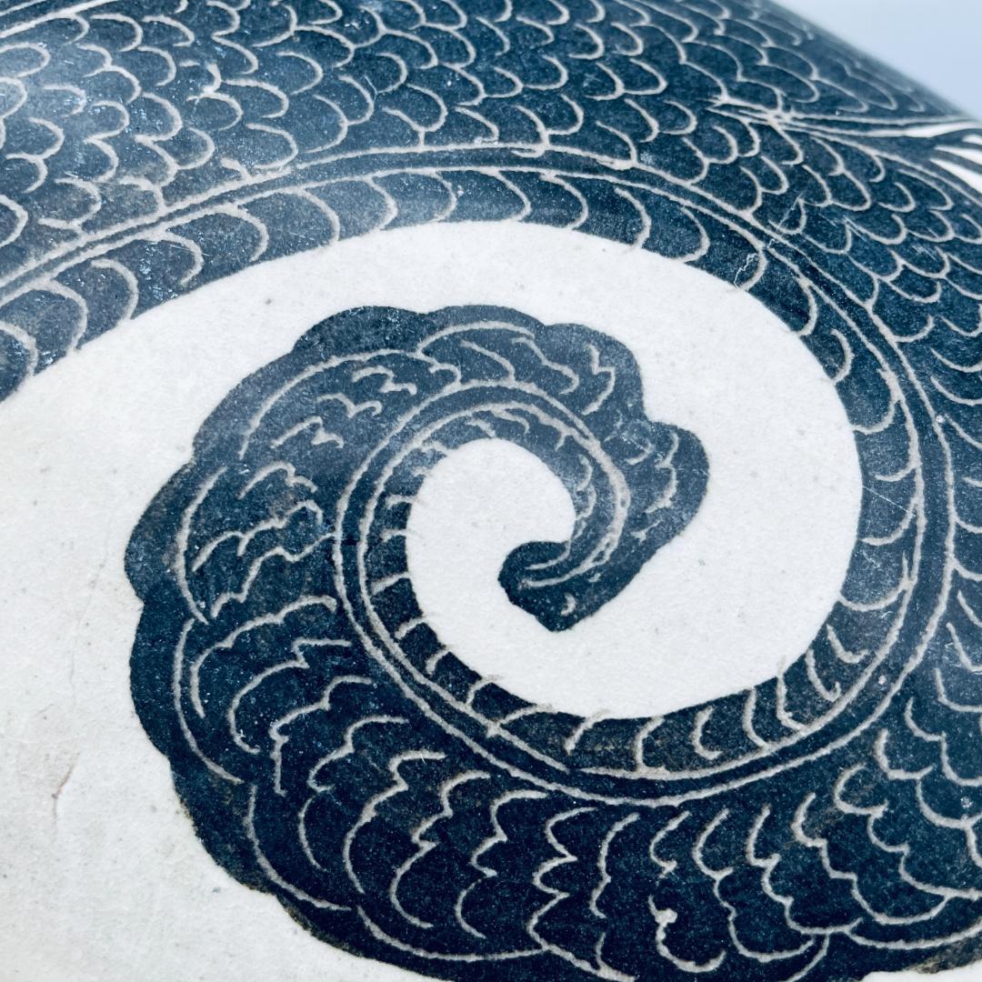 北宋 磁州窯 龍紋 梅瓶 中国陶磁器