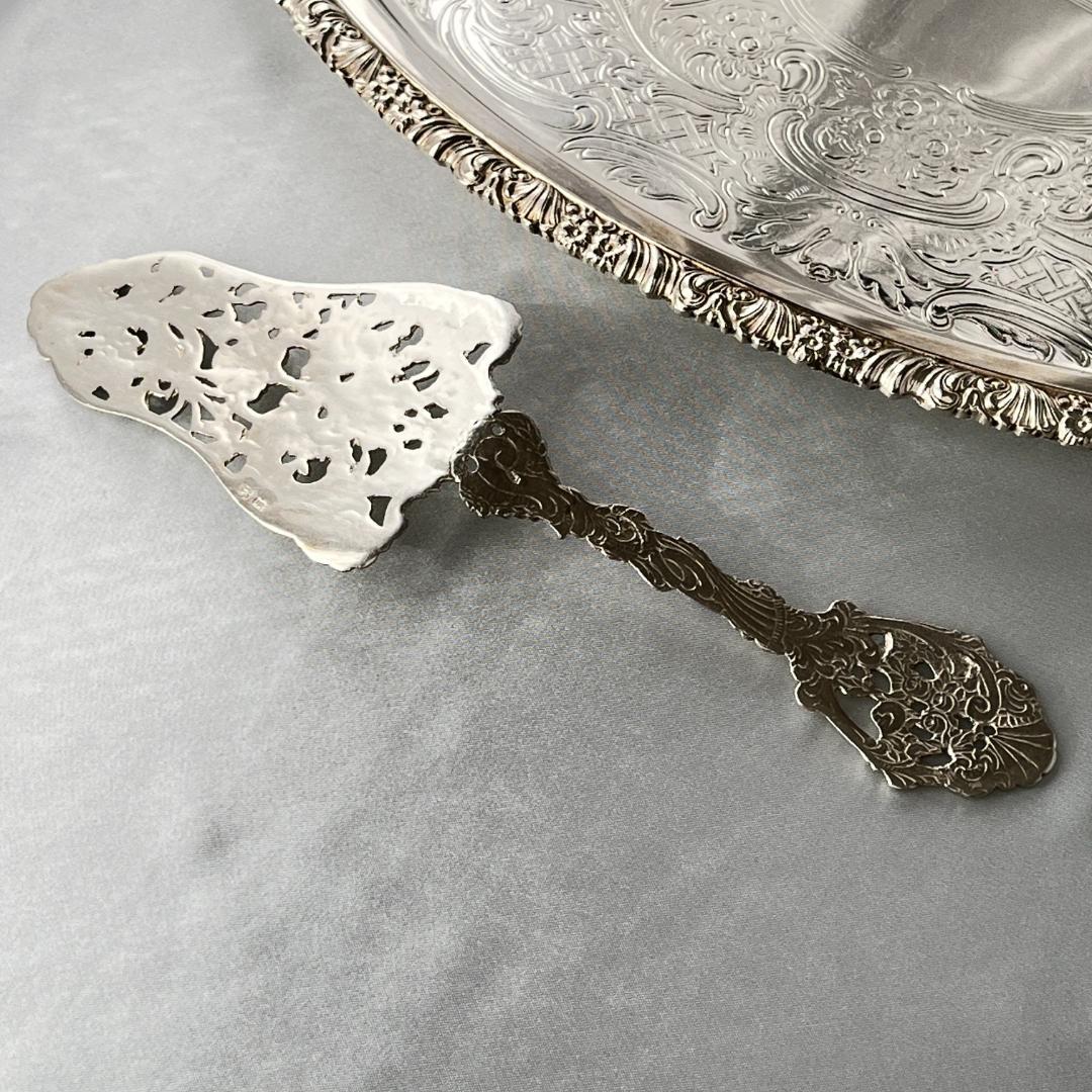 【ドイツ】 天使と薔薇のケーキサーバー【純銀】