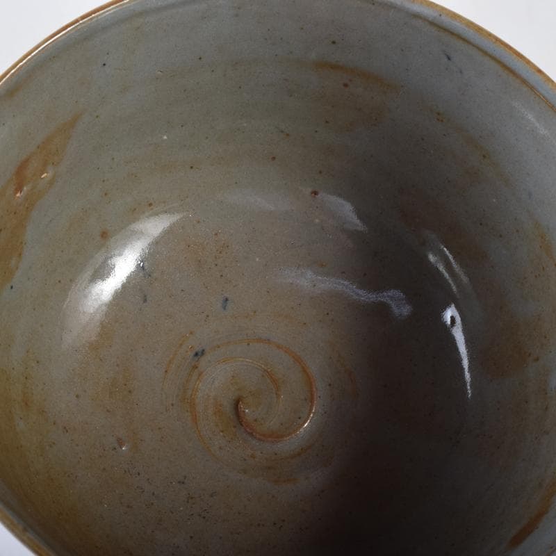 茶道具　華中亭道八製　染付　花草漢詩文　菓子器　鉢　共箱　C　7100