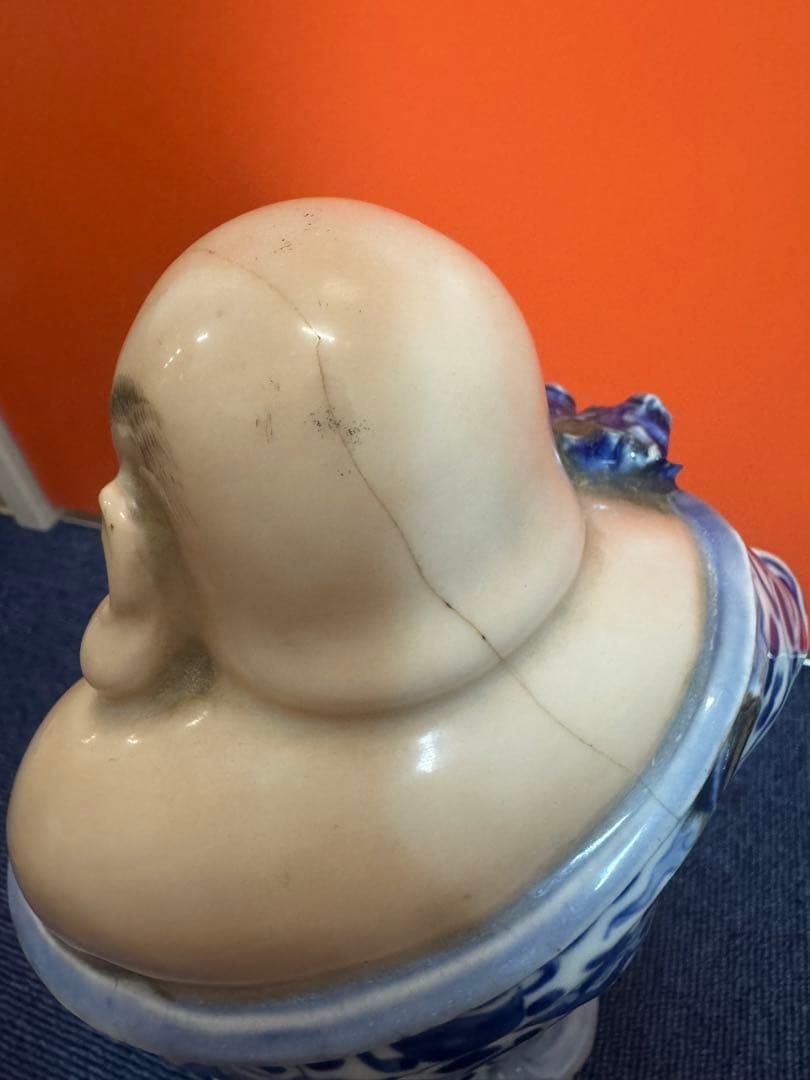 1957  九谷焼　唐草　布袋　七福神　置物