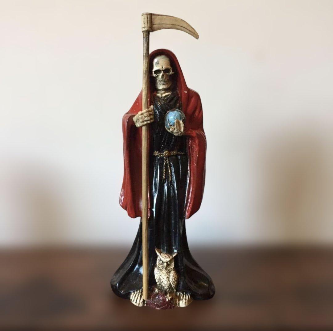 死神の置物 赤と黒 約30cm ビンテージ