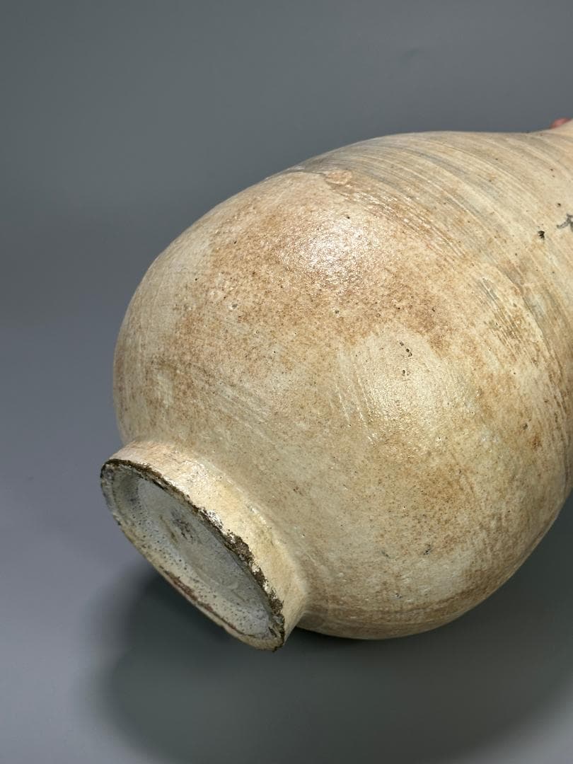 韓国美術　李朝時代　15～16世紀　李朝中期　刷毛目花瓶　華道具