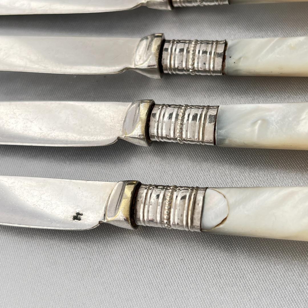 【英国】【白蝶貝】ティーナイフ 6本 専用ケース アフタヌーンティー