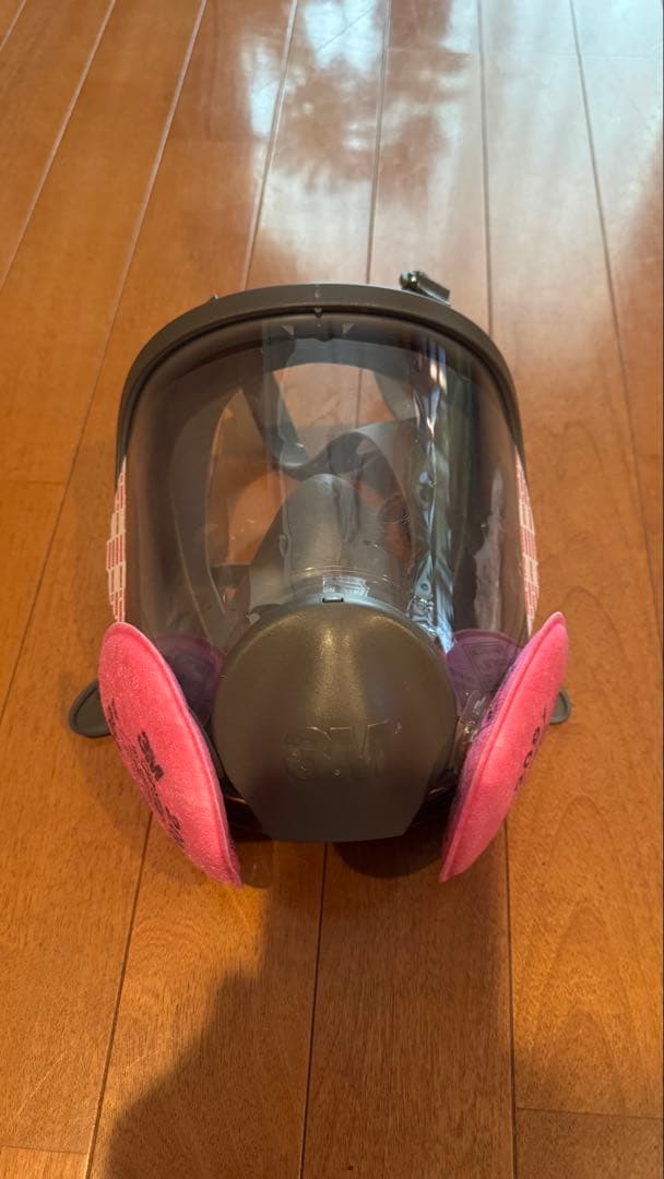 3M フェイスマスク 黒/ピンク 6N01フィルター用