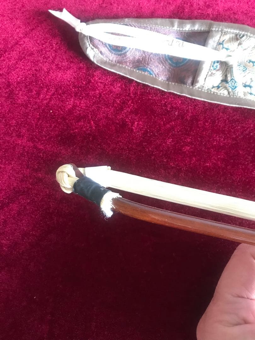 半額・二胡弓★ 中古品★紅竹★王小廸製作★上級者用★純100%白馬尾毛