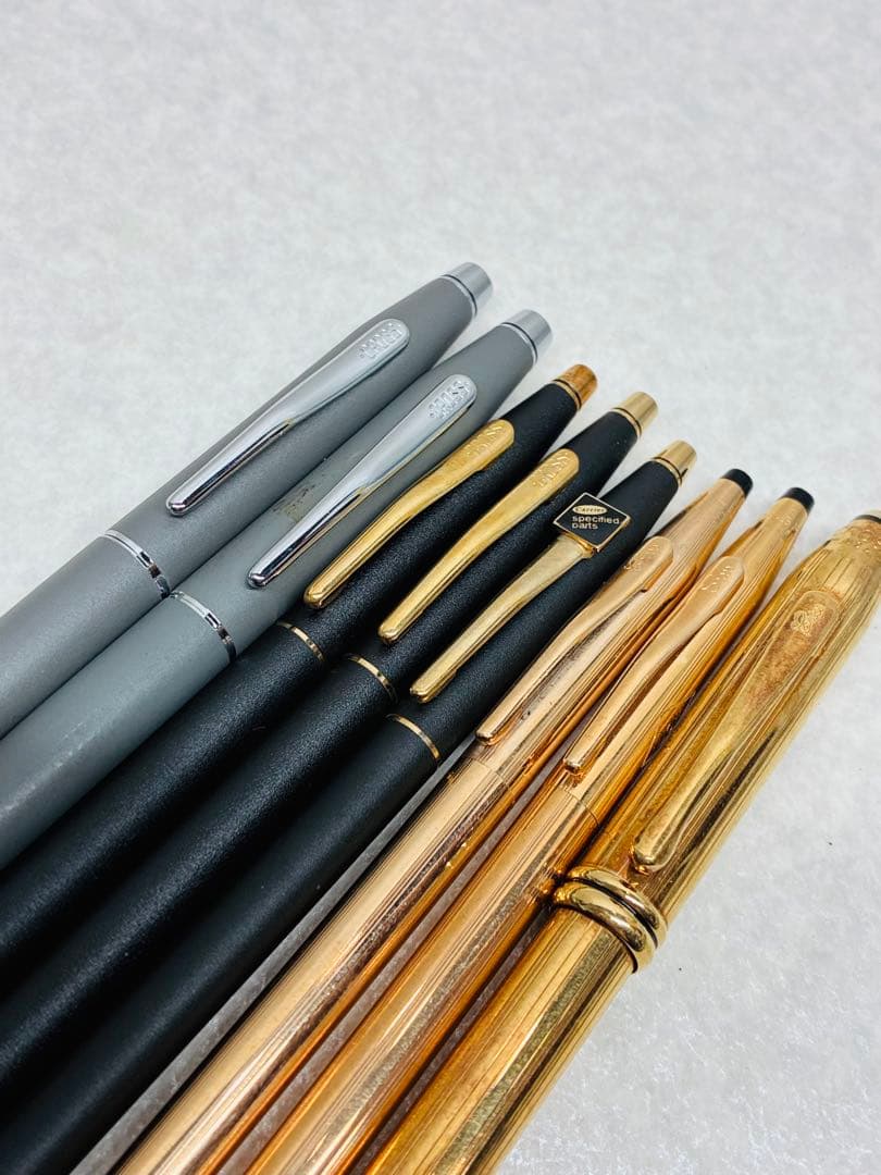 ビンテージ CROSS クロス 万年筆 金張り シャーペン ボールペン 9本