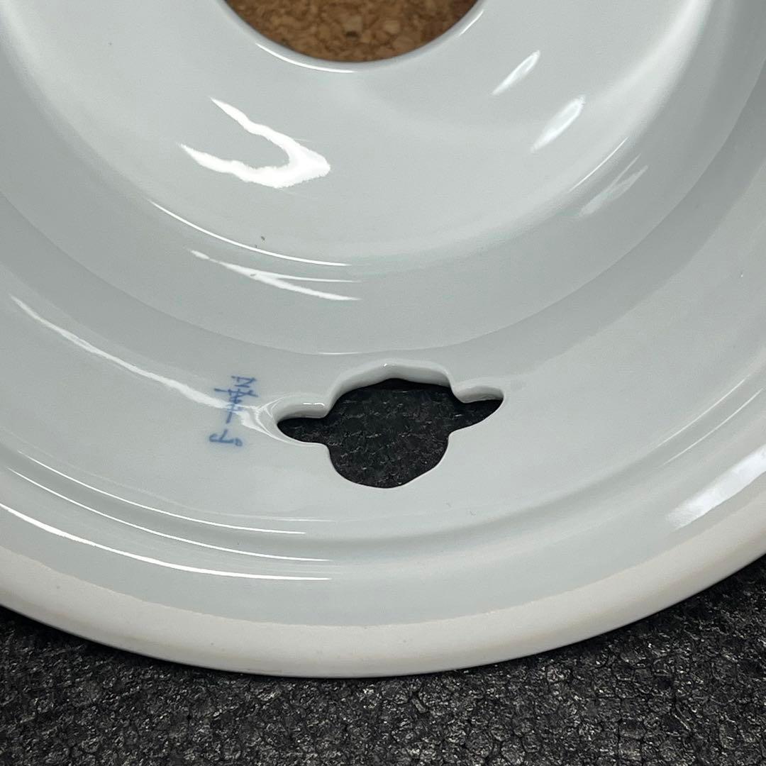 未使用】有田焼.華山萬右衛門窯 染錦枝花酒器/陶器製花枝保冷サーバーセット