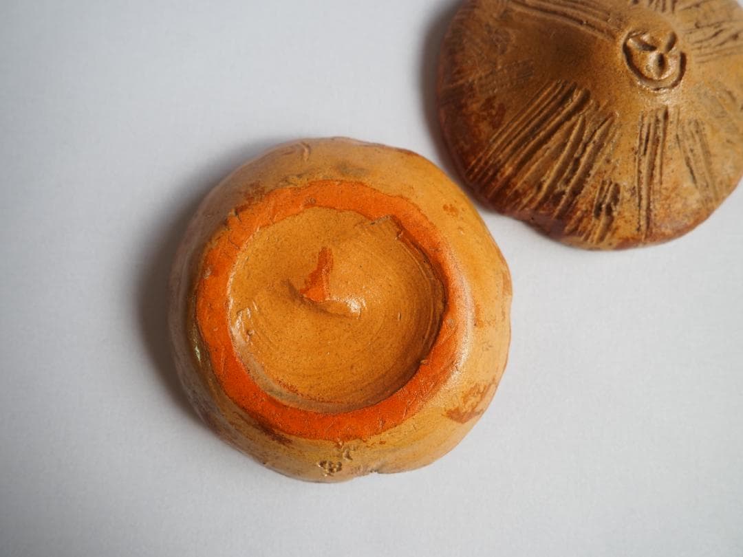 楽山焼（出雲焼）11代長岡住右衛門空権造『香合』（共箱）