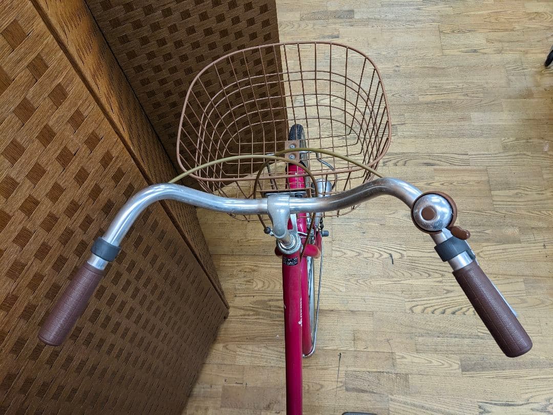 U001 普通自転車　26インチ　オートLEDライト　ピンク　シティサイクル